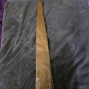 Hugo Boss Yellow Silk Tie with Red Squares